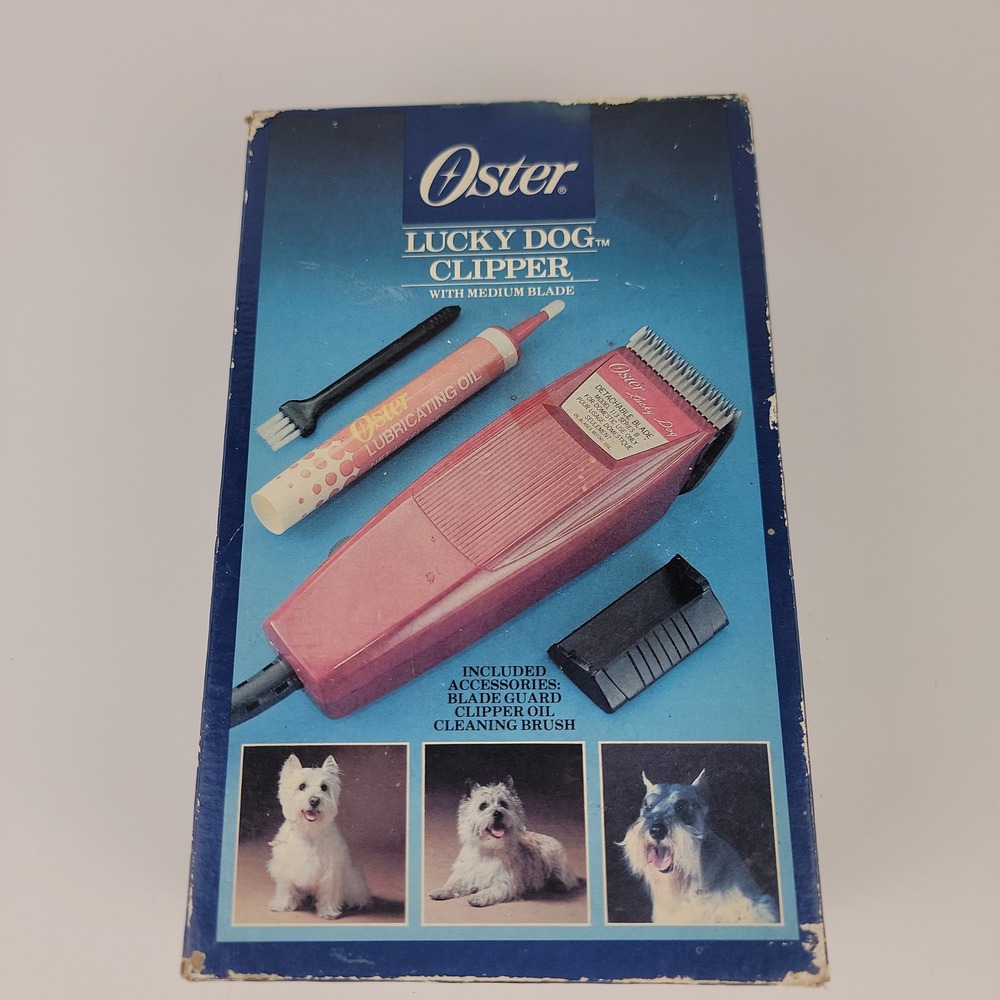 Oster Lucky Dog Clipper Model 113 Series E Vintage Pet Groomer Burgundy USA Made